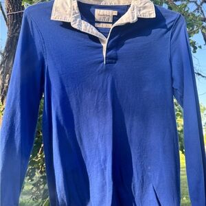 Goodfellow & Co Blue Polo with White Collar